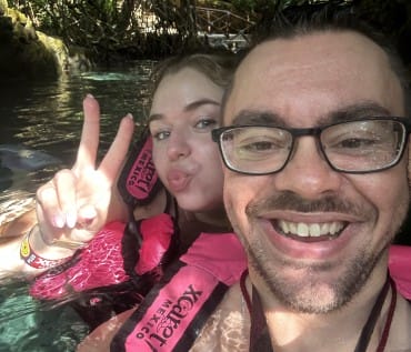 The Caballeros Swimming Through The Underground Rivers At Xcaret Park