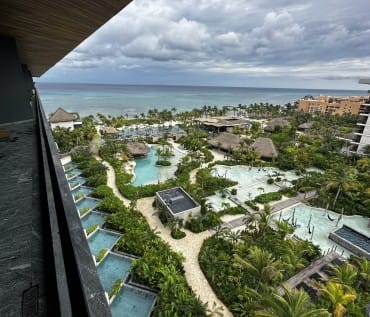 Aerial Pool Overview of Secrets Moxche & Impression Moxche | Viewpoint From Balcony of Master Suite