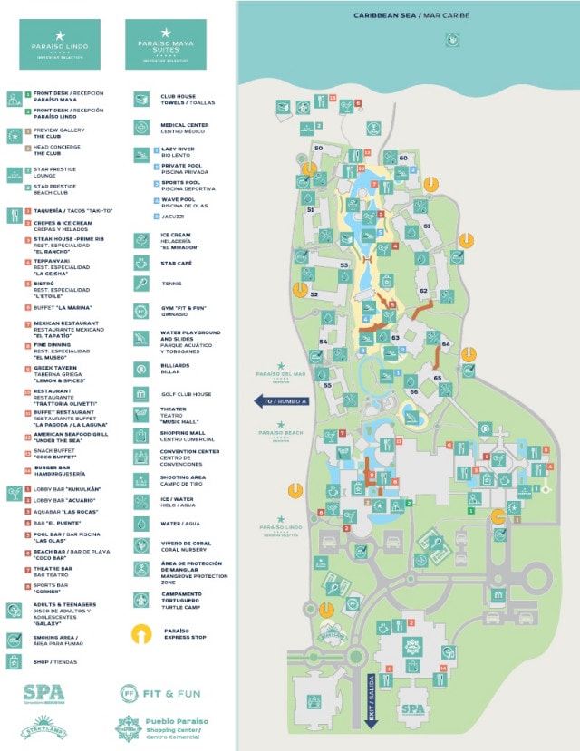 Iberostar Selection Paraiso Lindo & Maya Resort Map