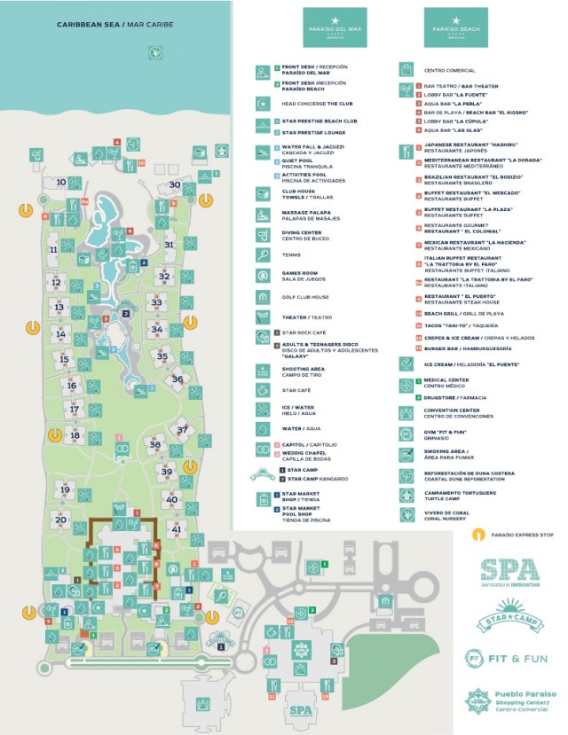Iberostar Waves Paraiso Beach & Iberostar Waves Paraiso Del Mar Resort Map
